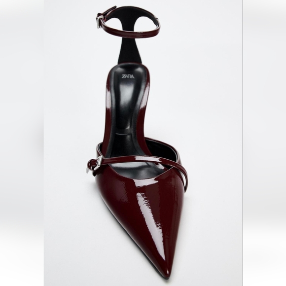 ZARA ANKLE STRAP BUCKLED HEELS - Picture 3 of 6